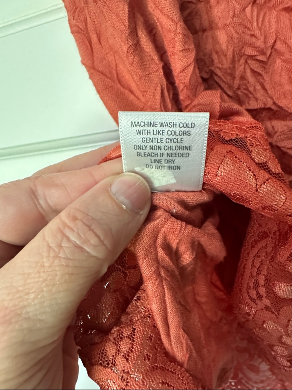 Dress Barn Orange/Rust Red Lace-Trim Cami Tank Top Size Large - Picture 6 of 8